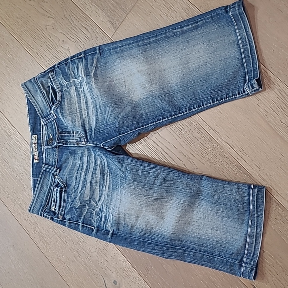 BKE Distressed Blue Denim Shorts